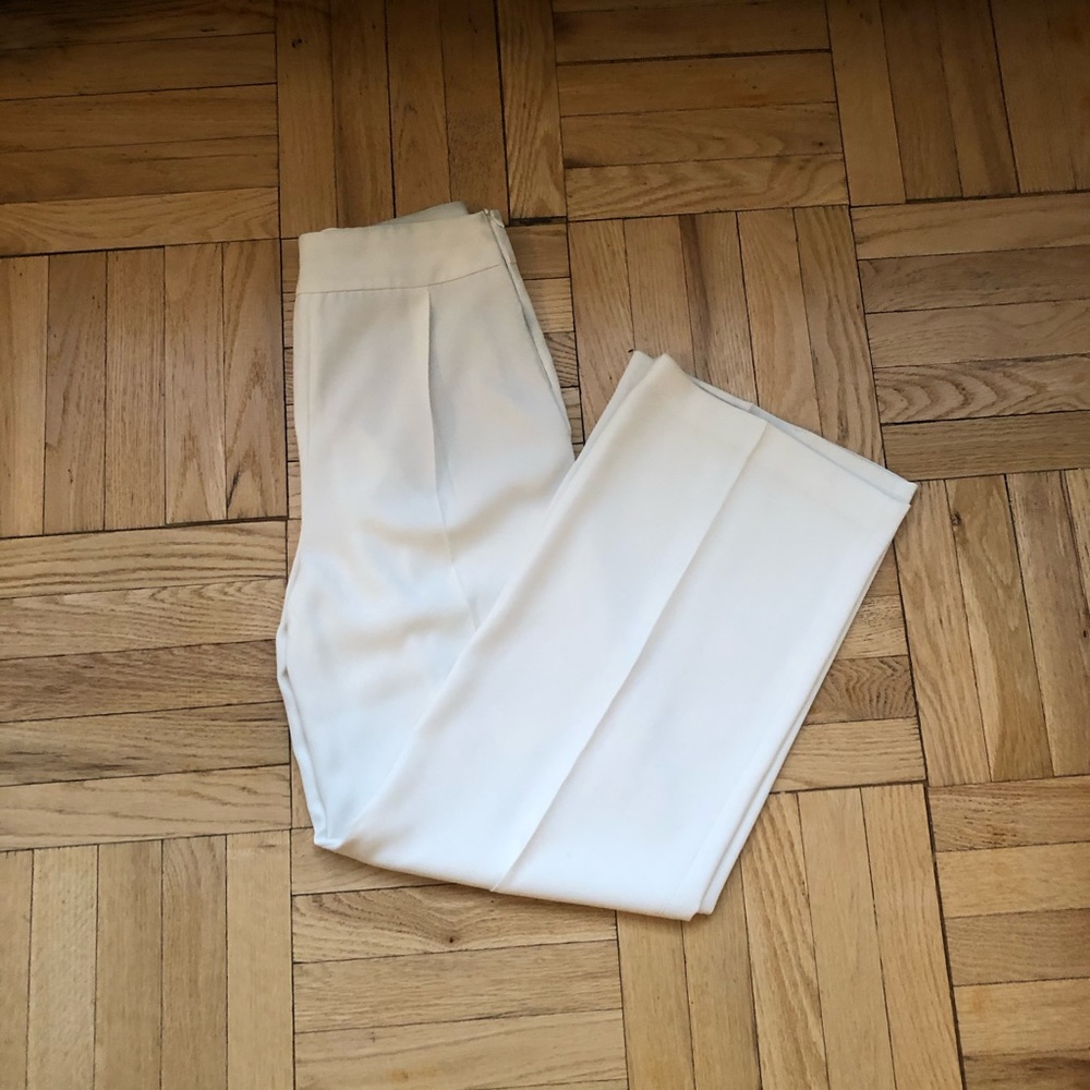 Zara white wide leg pants large